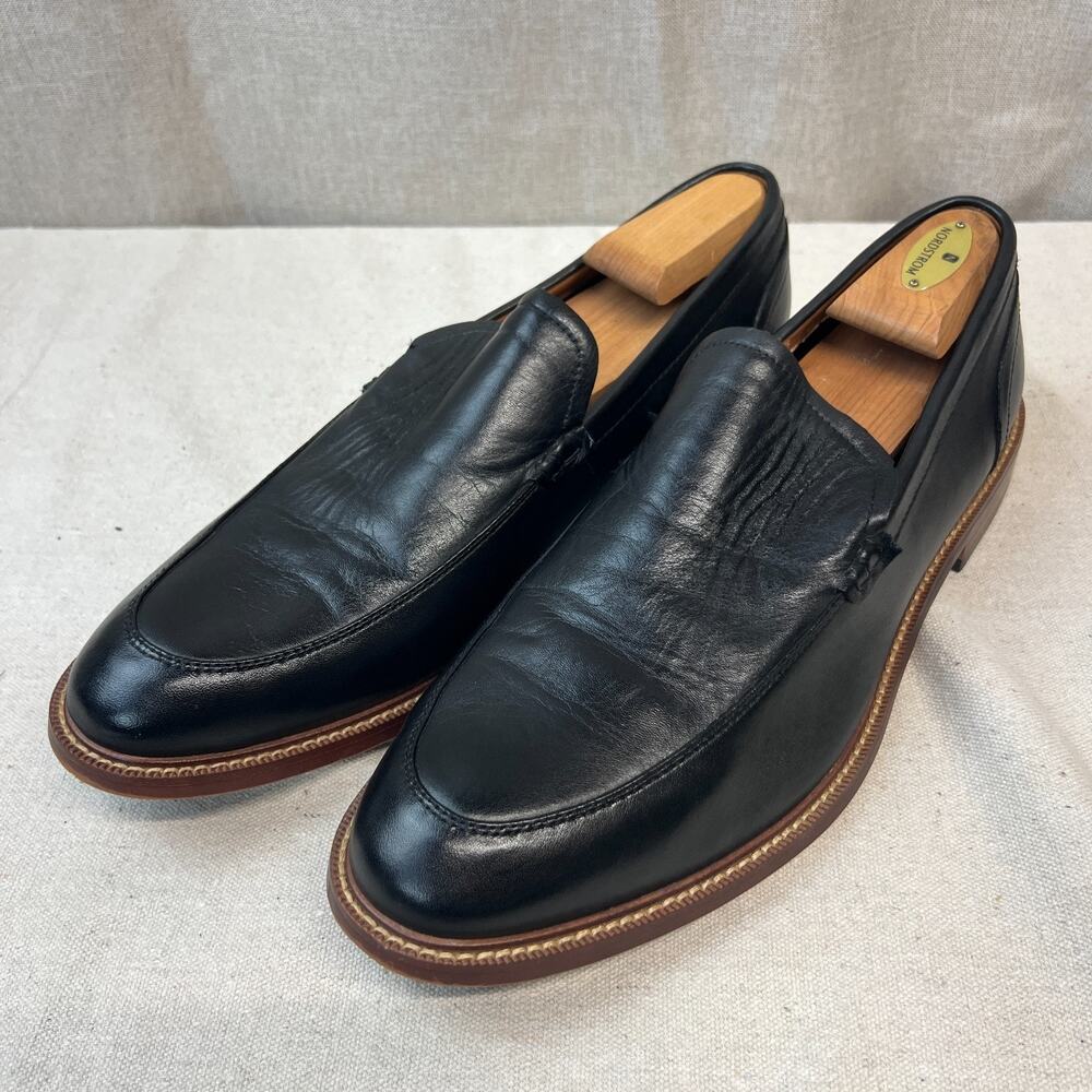 Aston Grey Salkin Loafers Men's Black Leather Slip On Shoes Sz 13 City Travel